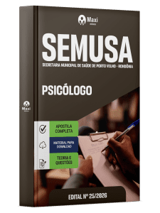 Apostila SEMUSA Porto Velho-RO 2026 - Psicólogo