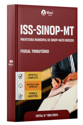 Apostila ISS Sinop - MT 2024 - Fiscal Tributário