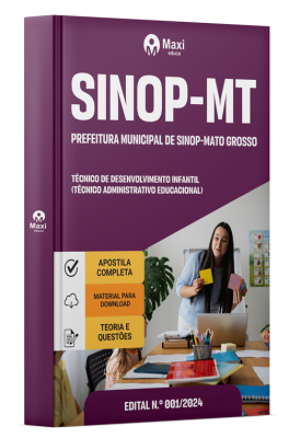 Apostila Prefeitura de Sinop-MT 2024 - Técnico De Desenvolvimento Infantil (Técnico Administrativo Educacional)