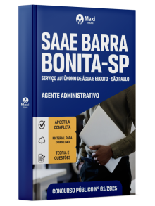 Apostila SAAE Barra Bonita - Serviço Autônomo de Água e Esgoto -  SP - 2025