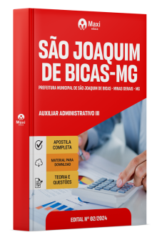 Apostila Prefeitura de São Joaquim de Bicas-MG 2024