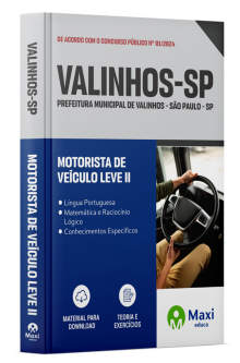 Apostila Prefeitura de Valinhos - SP - 2024