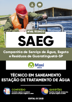 Apostila Companhia de Serviço de Água, Esgoto e Resíduos de Guaratinguetá-SP - SAEG