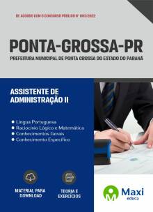Apostila Prefeitura de Ponta Grossa - PR 2022