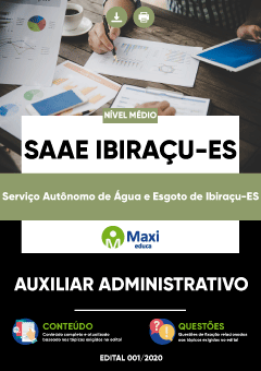 Apostila Serviço Autônomo de Água e Esgoto de Ibiraçu-ES - Auxiliar Administrativo