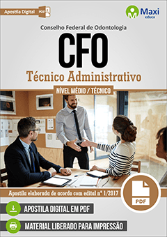 Apostila Digital em PDF do Conselho Federal de Odontologia (CFO)