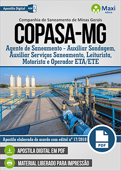 Agente de Saneamento - Sondagem, Serviços Saneamento, Leiturista, Motorista e Operador ETA/ETE