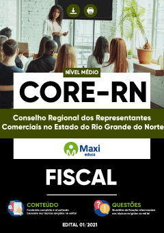 Apostila Digital em PDF do Conselho Regional dos Representantes Comerciais no Estado do Rio Grande do Norte - CORE-RN