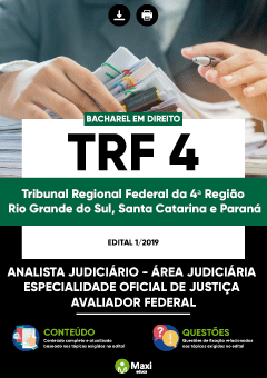 Apostila Digital em PDF do Tribunal Regional Federal da 4ª Região - Rio Grande do Sul, Santa Catarina e Paraná - TRF 4