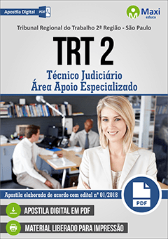 Apostila Digital em PDF do  Tribunal Regional do Trabalho 2ª Região - São Paulo - TRT 2