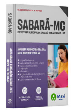 Apostila Prefeitura de Sabará - MG - 2024