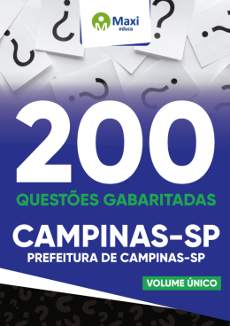200 Questões Gabaritadas - Prefeitura de Campinas-SP
