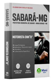 Apostila Prefeitura de Sabará  - MG - 2023