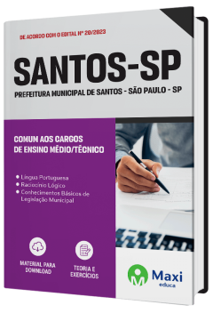 Apostila Prefeitura de Santos - SP - 2023