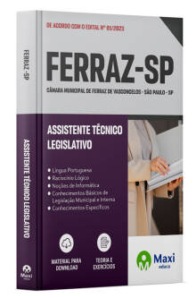 Apostila Câmara de Ferraz de Vasconcelos - SP 2023