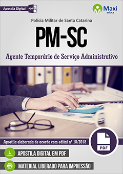Apostila Digital em PDF da Polícia Militar de Santa Catarina - PM-SC