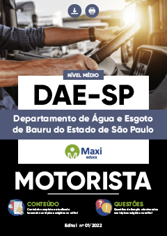 Apostila Departamento de Água e Esgoto de Bauru do Estado de São Paulo - DAE-SP