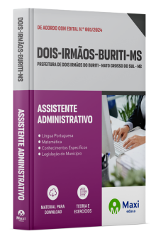 Apostila Prefeitura de Dois Irmãos do Buriti - MS - 2024