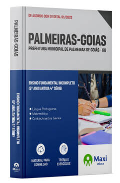 Apostila Prefeitura de Palmeiras de Goiás - GO 2023