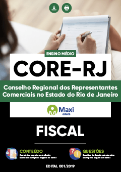 Apostila Digital em PDF do Conselho Regional dos Representantes Comerciais no Estado do Rio de Janeiro - CORE-RJ