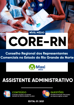 Apostila Digital em PDF do Conselho Regional dos Representantes Comerciais no Estado do Rio Grande do Norte - CORE-RN