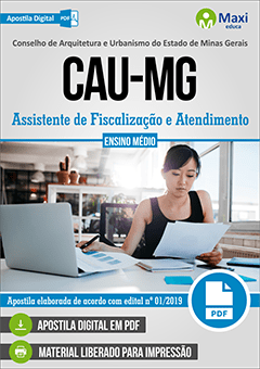 Apostila Digital em PDF do Conselho de Arquitetura e Urbanismo do Estado de Minas Gerais - CAU-MG