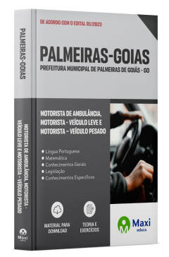 Apostila Prefeitura de Palmeiras de Goiás - GO 2023