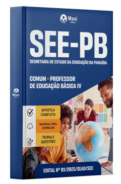 SEE-PB - Secretaria de Estado da Educação da Paraíba - 2025
