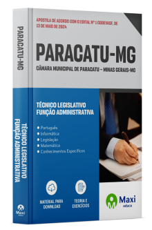 Apostila Câmara de Paracatu - MG - 2024