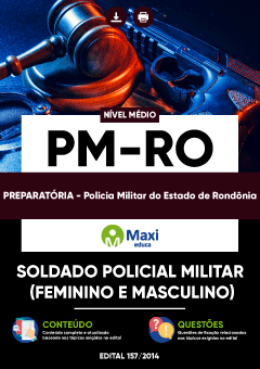 Apostila Preparatória Digital em PDF da Policia Militar do Estado de Rondônia - PM-RO