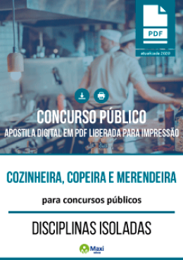 Cozinheira, Copeira e Merendeira para Concursos Públicos