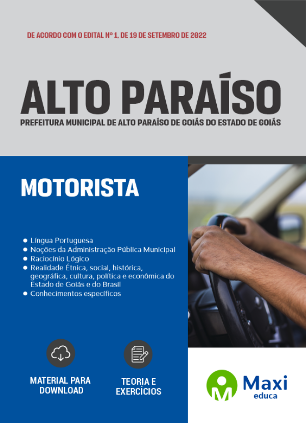 - Apostila Prefeitura de Alto Paraíso de Goiás-GO 2022 Motorista