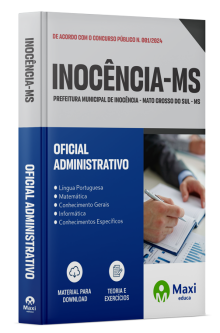 Apostila Prefeitura de Inocência-MS 2024