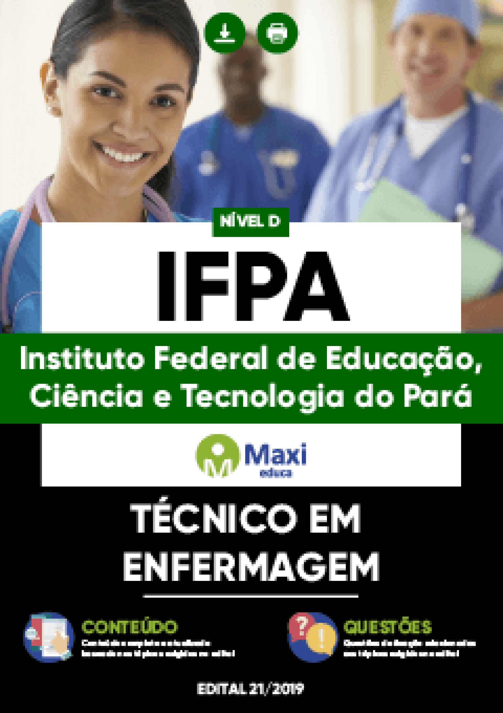 Capa - Apostila Digital em PDF do Instituto Federal de Educação, Ciência e Tecnologia do Pará - IFPA - Técnico em Enfermagem