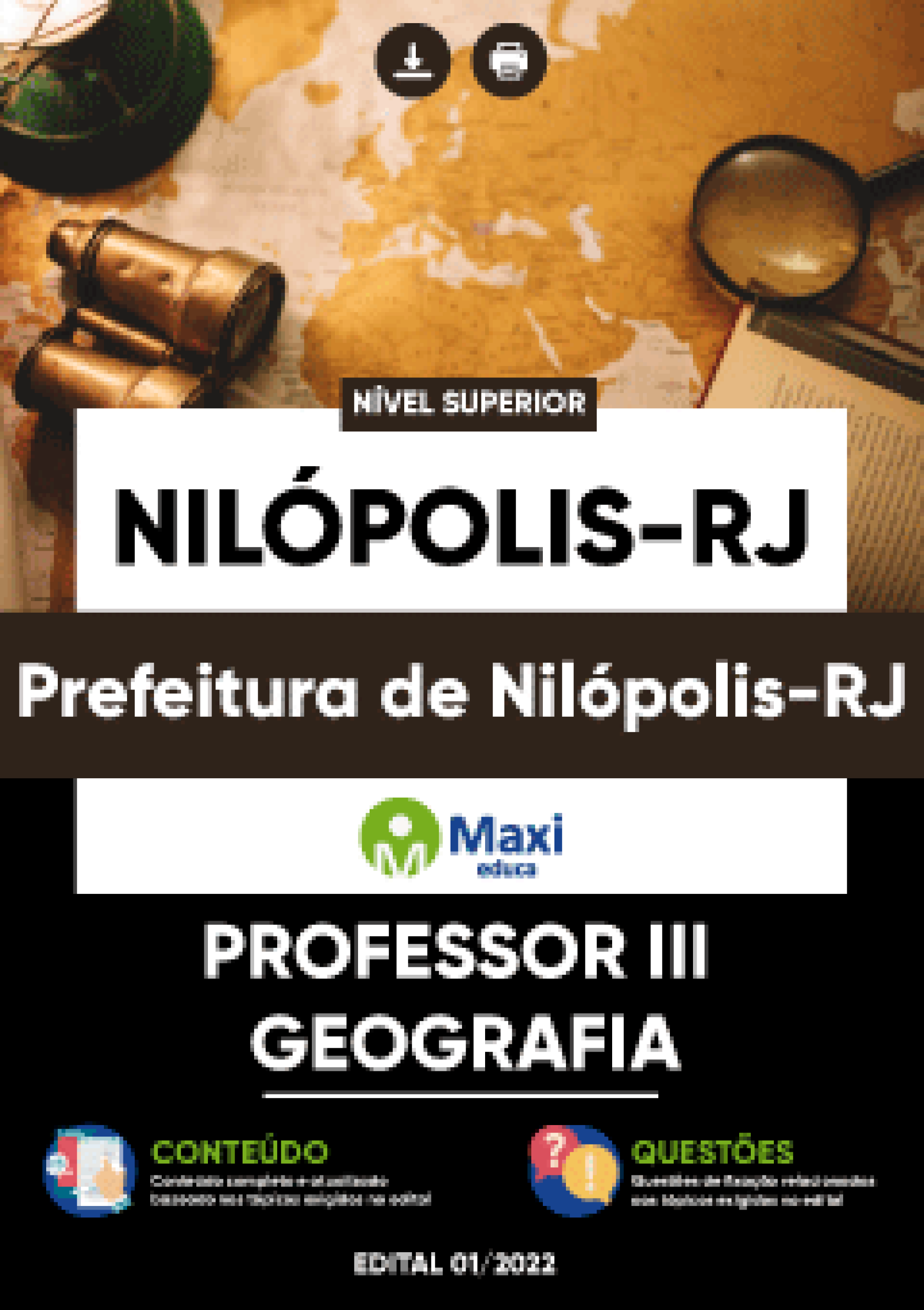 Apostila Digital em PDF da Prefeitura de Nilópolis-RJ