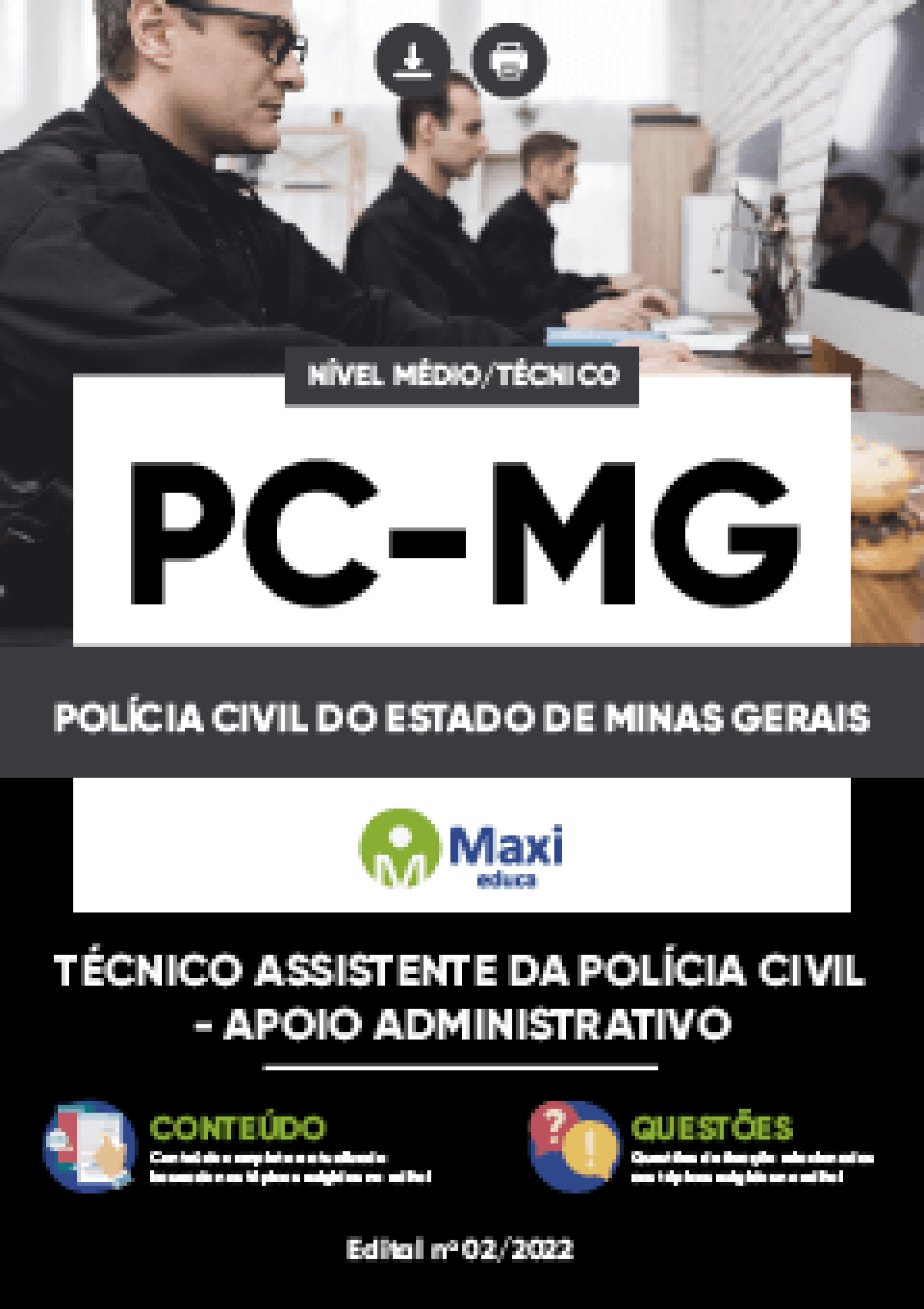 Apostila Digital em PDF da Polícia Civil do Estado de Minas Gerais - PC-MG