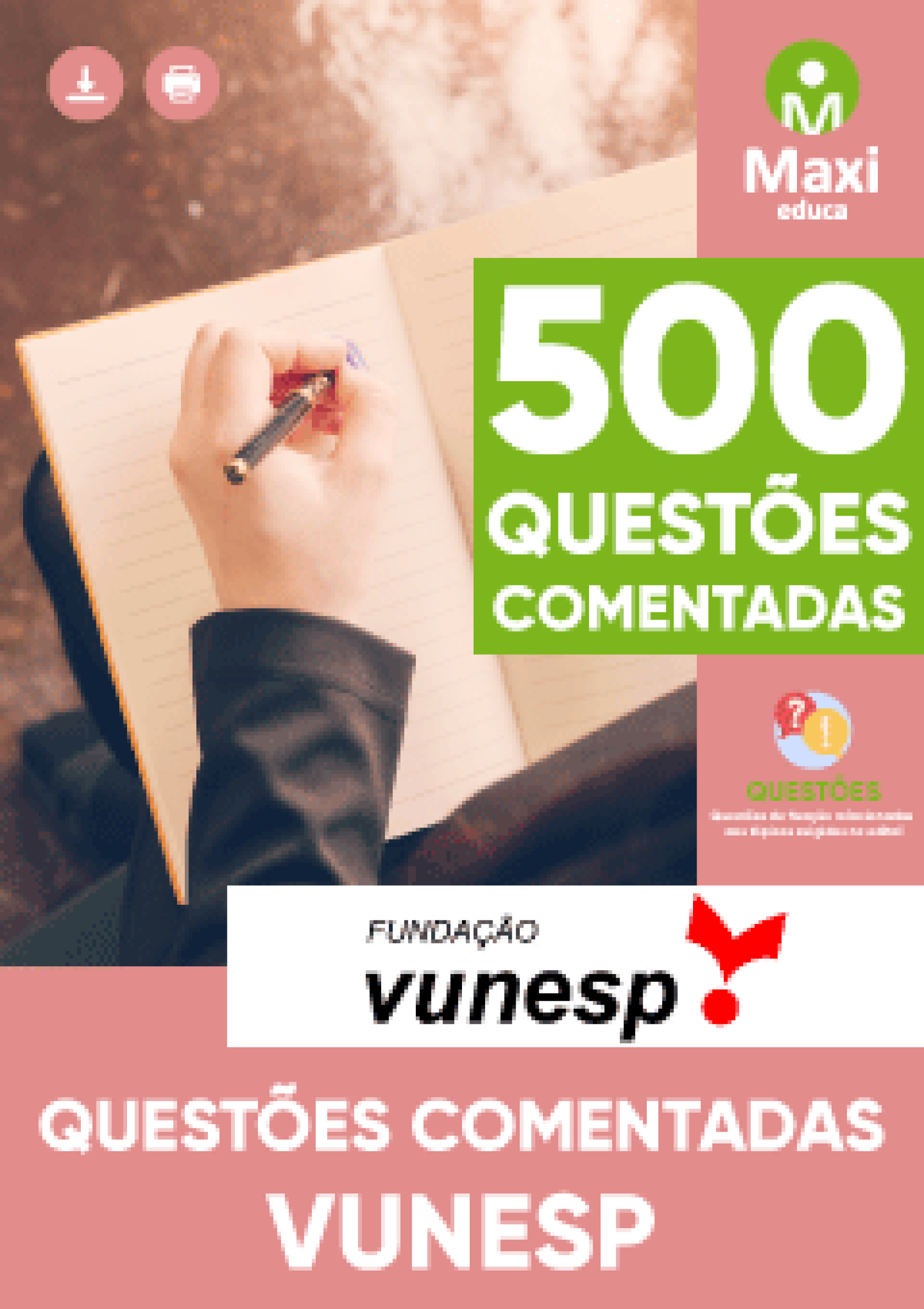 Capa - Caderno de Questões - Questões comentadas Vunesp