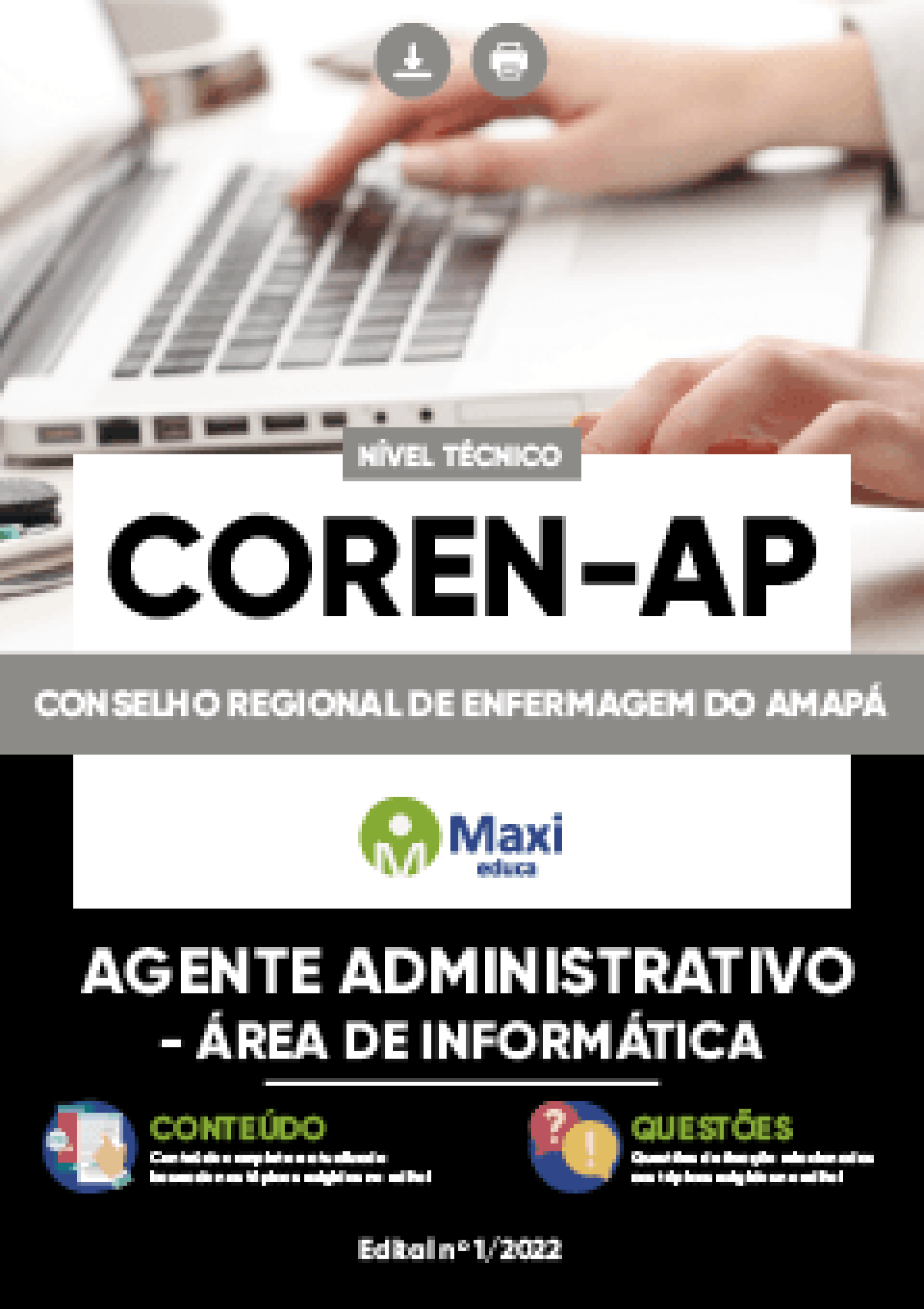 Apostila Digital em PDF da COREN-AP - Agente Administrativo - Área de Informática