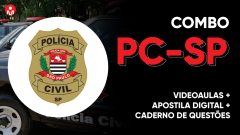 Combo Curso Online + Apostila Digital e Caderno de Questões -  Polícia Civil do Estado de São Paulo - PC-SP